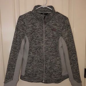 Womens Grey North Face Zip Up Jacket